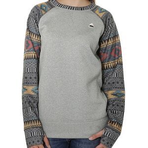 Burton Oak Crew Neck Pullover Sweatshirt Womens Size Large Heather Tahoe Freya
